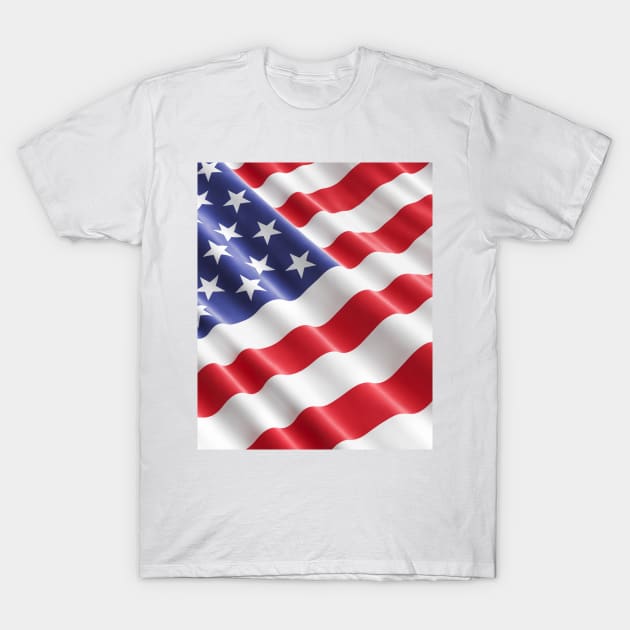 3D American Flag T-Shirt by Abstractdiva